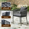 thumbnail image 4 of STARY Outdoor Dining Patio Chairs Set of 2, Rattan Wicker Bistro Chairs with Cushions for Garden, Deck, Backyard, Poolside, 4 of 6