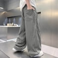thumbnail image 5 of ersvoioy Boys Straight Leg Pants Elastic Waist Loose Fit Casual Trousers for Summer Size 5-15 Years, 5 of 9