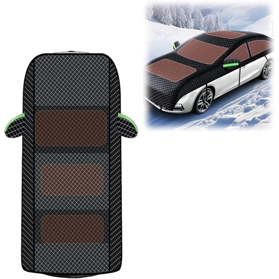 Windshield Snow Cover, Foldable Frost and Ice Protection, Fits Most Cars SUV Truck