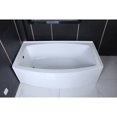 thumbnail image 2 of Aqua Eden VTDR663222L 66-Inch Acrylic Curved Rectangular Apron 3-Wall Alcove Tub, Left Hand Drain in Glossy White, 2 of 10