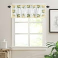 thumbnail image 2 of Lemon Yellow Kitchen Valances for Windows 42x18 Inch Kitchen Curtains Valances Rod Pocket Modern Country Flower Floral Summer Spring Bathroom Window Valances for Window Treatment Decor, 2 of 6