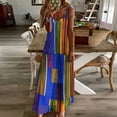 thumbnail image 4 of Kente Cloth Ghana West African Print Sleeveless Dress Female clothing chic and elegant woman dress Dress for pregnant women, 4 of 6