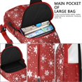 thumbnail image 4 of Sling Backpack,Red Christmas Snowflake Pattern Crossbody Bag with Water Bottle Holder,Waterproof Sling Bag for Men/Women with Chest Phone Holder for Hiking,Travel, 4 of 6