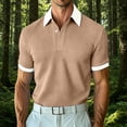 thumbnail image 5 of IhhxPro Big & Tall Men's Short Sleeve Collared Shirt with Button Detail Stretchable Summer Knit Casual Fit Lightweight Travel Golf S-3XL, 5 of 6