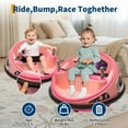thumbnail image 2 of Ourlova Auto Tamponneuse Électrique 12V pour Enfants avec Télécommande Parentale, Rotation à 360°, Musique, 2 Modes de Vitesse, Ceinture de Sécurité - Jouets à Chevaucher pour Tout-Petits, 2 of 7