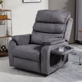 thumbnail image 5 of HSUNNS Power Lift Recliner Chair for Adults, Oversized Recliner with Massage and Heat, Electric Single Reclining Chair with Wireless Charging and Expandable Tabletop for Living Room, Gray, 5 of 11
