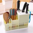 thumbnail image 3 of Multi-functional Plastic Chopsticks Holder Kitchen Draining Hollow Drying Rack Fork Spoon Utensil Organizer, 3 of 7