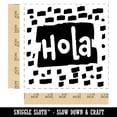 thumbnail image 2 of Hola Hello Spanish Doodle Self-Inking Rubber Stamp Ink Stamper - Blue Ink - Large 1-1/2 Inch, 2 of 7