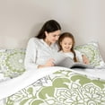 thumbnail image 4 of jejeloiu Retro Flowers 7-Piece Twin Bedding Sets,Bohemian Floral Bedding Comforter Set,Green White Sheet Sets For Girls Kids,Breathable Home Decor Reversible, 4 of 8