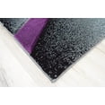 thumbnail image 5 of Premium 3D Hand Carved Modern 8X10 8X11 Rug Contemporary 2305 Purple, 5 of 11