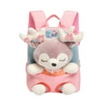 thumbnail image 1 of Mialoley Enfant Sac à Dos de Dessin Animé avec 3D Poupée de Wapiti, Bandoulière Réglable, 1 of 9