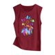 thumbnail image 3 of Tank Top Para Mujeres Workout Túnica para mujer, ropa deportiva, camisetas sin mangas, camisetas sin mangas para entrenamiento de Yoga, camiseta holgada con gráfico de ejercicio para correr (Wine, S), 3 of 4