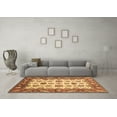 thumbnail image 3 of Ahgly Company Indoor Square Abstract Brown Modern Area Rugs, 3' Square, 3 of 4