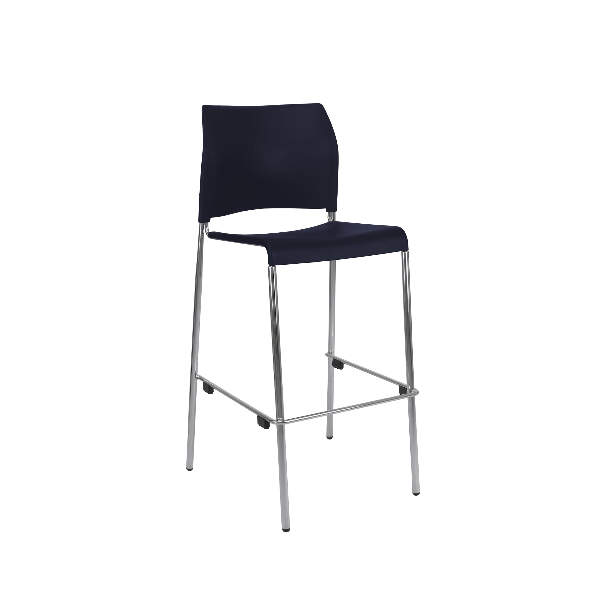 Hampden Furnishings Jody Collection Blue Plastic Stackable Bar Stools, 30-Inch, Pack of 4
