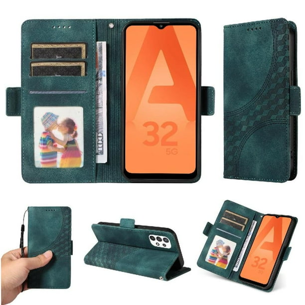 Funda GANGXUN para Samsung Galaxy A32 5G con diseño acolchado elegante, cuero PU, protección total y ajuste preciso