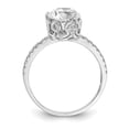 thumbnail image 2 of Auriga 10k White Gold Polished CZ Ring for Women Size- 7, 2 of 6