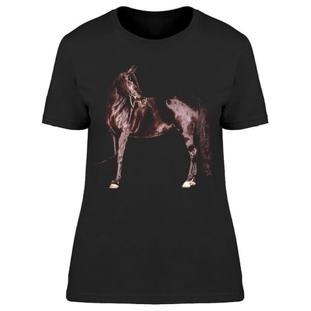 Horse Possing W/Turned Head T-Shirt Women -Image by Shutterstock Women T-Shirt Female x-Large