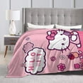thumbnail image 5 of Hello Kitty Throw Blanket, Cozy Flannel Blankets For Boys Girls, Super Soft Warm Blanket For Couch Sofa Bed, 5 of 9