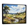 thumbnail image 2 of Designart "Lake And River Calm I" Landscapes Floater Framed Wall Decor, 2 of 7