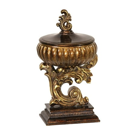 Sterling Acanthus Jar in Gold and Gloss