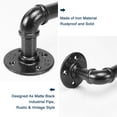 thumbnail image 3 of NearMoon Industrial Pipe Towel Bar, Heavy Duty Bathroom Hardware Towel Holder Accessory, Wall Mounted DIY Rustic Iron Bathroom Towel Rack Holder (60 Inch, Black), 3 of 6