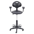 thumbnail image 3 of NPS 6700 Series 22-32" Modern Polyurethane Task Chair with Arms in Black, 3 of 13
