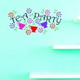 thumbnail image 1 of Custom Decals Tea Party Wall Art Size: 10 X 20 Inches Color: Multi, 1 of 1