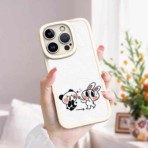 Añade un toque de alegría a tu iPhone con nuestra innovadora funda de TPU a prueba de golpes con estampado de dibujos animados
