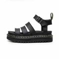thumbnail image 3 of Sandalias gruesas para mujer, suela gruesa, bloque de tiras, zapatos planos, novedad de verano, tamaño, 3 of 3
