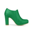 thumbnail image 3 of BLISSFUL STEP Women's Ankle Boots Faux Suede Chunky Heel Side Zipper Platform Heels Grass Green 8.5, 3 of 6