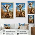 thumbnail image 4 of Designart "Portrait of a Cute Giraffe" Animals Floater Framed Wall Decor, 4 of 7