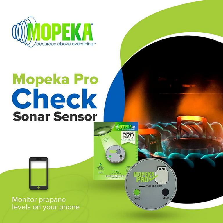  Mopeka Pro Check Bundle - 2 Pro Check Sensors and 1 LED Display  - Wireless Propane Gauge for your Dual RV Tanks - Monitor Propane Levels  Inside your RV on the