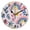 Black, variant on Hand Drawn Flower Rainbow Heart Round Wall Clock Battery Operated Silent Non-Ticking Bedroom Office Kitchen Home School Decor 10"(Gold)