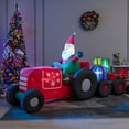 thumbnail image 4 of Gymax 9FT Long Inflatable Christmas Decor Santa Claus Driving Truck w/ LED Lights, 4 of 10