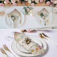 thumbnail image 2 of Cloth Napkins Set of 8 - 20x20 Inches, Spring Daisy Washable Reusable Table Napkins, Pink Flowers Wreath Leaves Farmhouse Vintage Soft & Absortbent Dining Napkin for Party Wedding Hotel Restaurant, 2 of 8
