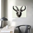 thumbnail image 3 of JRXY  Vintage Antelope Horn Wall Art Wild Nature Canvas Prints Animal Poster For Home Office Decorations With Framed Picture 2, 3 of 4