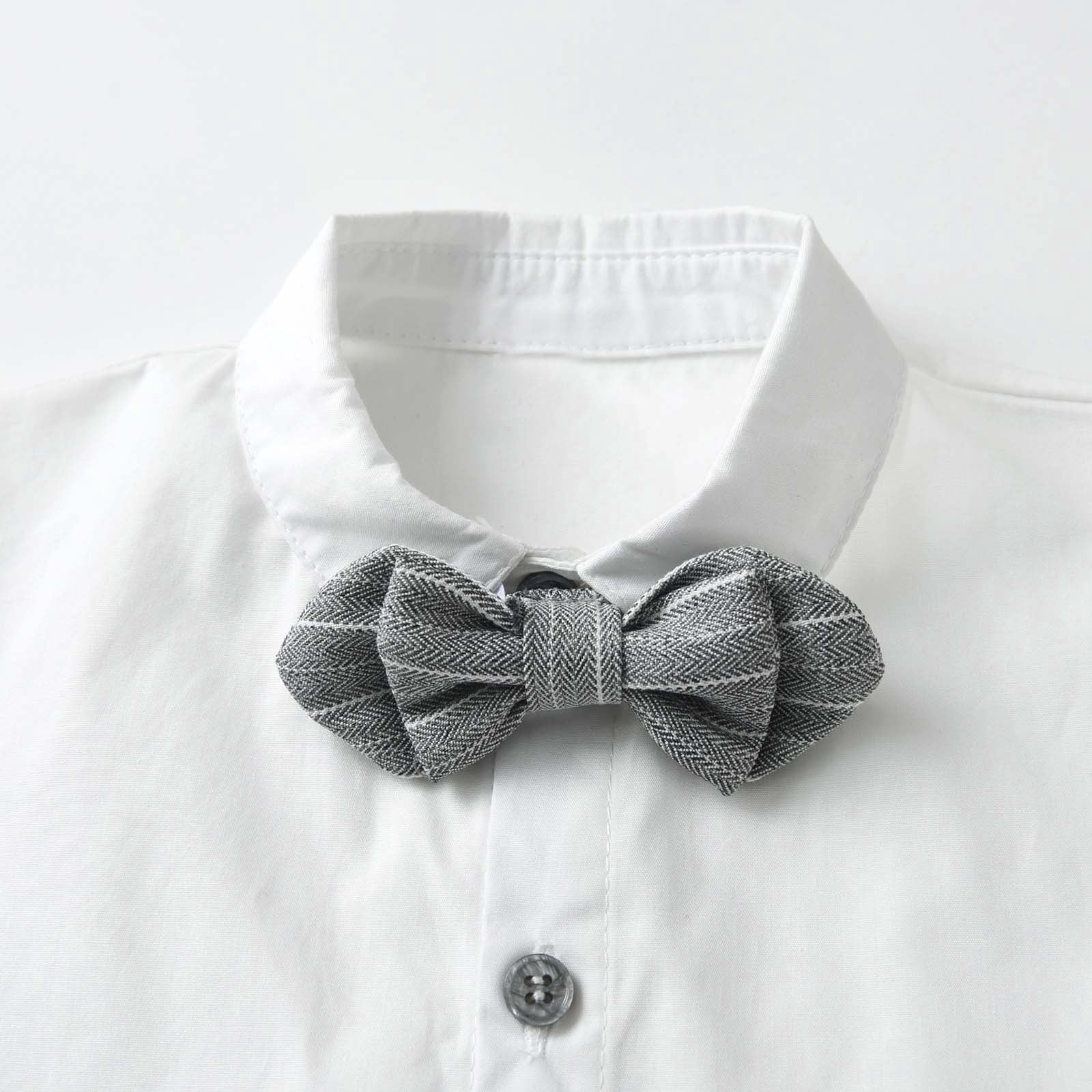 Gubotare Boys Wedding Outfit Boys Formal Suit Vest Kids Button Adjustable Back Strap Toddler Vests 5T 6T,(Light Gray 5-6 Years)