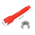 thumbnail image 2 of Faucet and Sink Installer, 5 in 1 Multi-purpose Wrench Plumbing Tool for Toilet Bowl Bathroom Basin, Red, 2 of 6