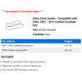 thumbnail image 2 of Valve Cover Gasket - Compatible with 2004, 2007 - 2010 Cadillac Escalade ESV 2008 2009, 2 of 2