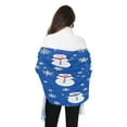 thumbnail image 5 of Snowmen and Snowflakes Pattern Soft Stylish Scarf 86.6''x30.7'' Lightweight and Warm, Breathable, 5 of 10