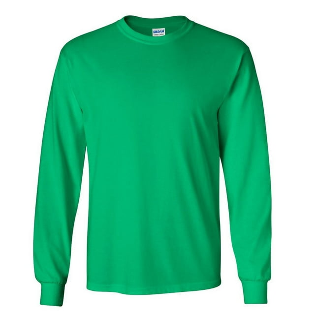 Gildan T-Shirt à Manches Longues en Coton Ultra Uni à Col Ras du Cou pour Hommes