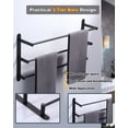 thumbnail image 5 of 24 inch Wowow Matte Black 3-Tier Wall Mounted Towel Rack with Mounting Hardware in Stainless Steel, 5 of 5