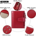 thumbnail image 5 of Cartera pequeña de piel auténtica TUNC Sencillez Roja para Mujer, 5 of 5