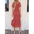 thumbnail image 2 of Vestido PRETTYGARDEN 2025 Midi con Cuello Cuadrado y Fruncido XL, 2 of 6