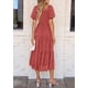 thumbnail image 2 of Vestido PRETTYGARDEN 2025 Midi con Cuello Cuadrado y Fruncido XL, 2 of 6