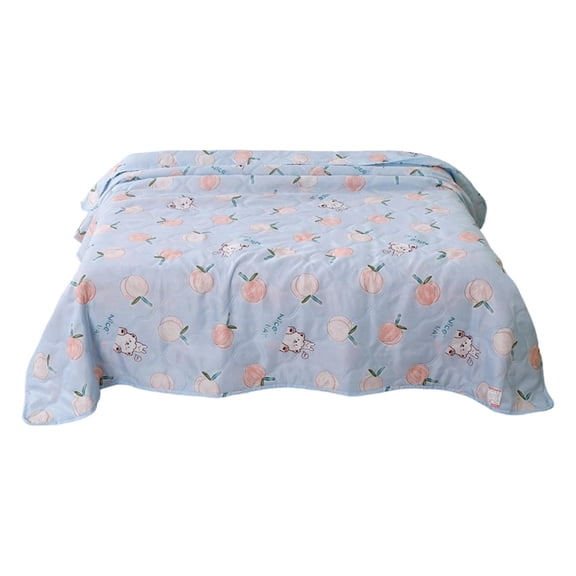 Huzdenx 70.87in x 78.74in Pattern Printed Summer Air Conditioning Quilt, Lightweight Breathable Cooling Bed Blanket, Reversible Soft Thin Quilt, Machine Washable All Season Bedspread