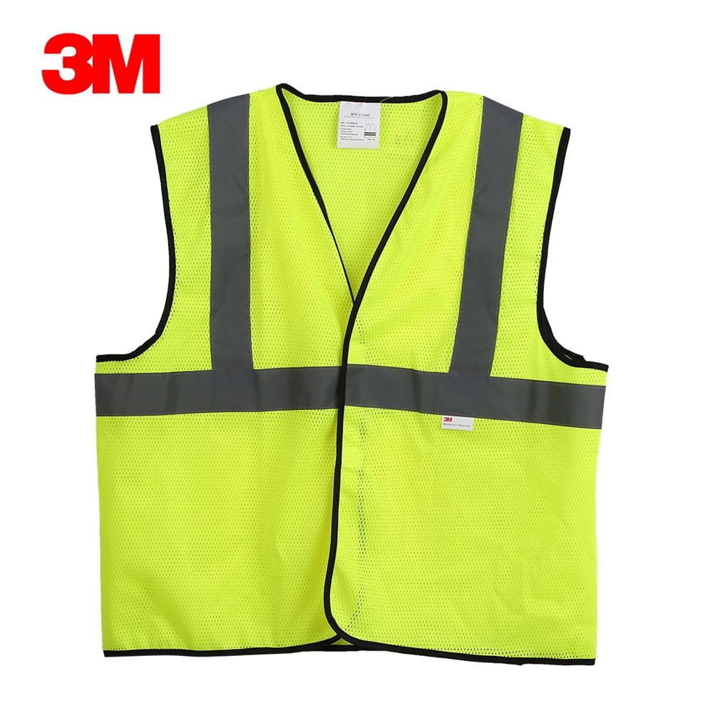 Avertissement Gilet r/éfl/échissant V/êtements de Travail Haute visibilit/é Jour Nuit Gilet De Protection pour La Course /À V/élo S/écurit/é Circulation Jaune XXXL