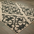 thumbnail image 3 of Oriental Weavers Cayman Indoor/Outdoor Rug - 001B9 - 3'10" x 5'5" - in Sand/ Charcoal - Global Style, Multi-Level Pile, Water, Stain and Fade Resistant, Hose Clean, Patio, Outdoor Living Rug, 3 of 3