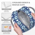 thumbnail image 3 of Disketp Vintage Blue Bolsa Térmica para Almuerzo, Lonchera con Abertura Amplia y Gran Capacidad, Organizador Reutilizable para Mujeres, Hombres y Adultos, 3 of 6