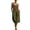 Army Green, variant on Women's Vacation Capri Jumpsuits Spaghetti Strap Wide Leg Linen Rompers Deep V Neck Sleeveless Cropped Jumper Army Green, S